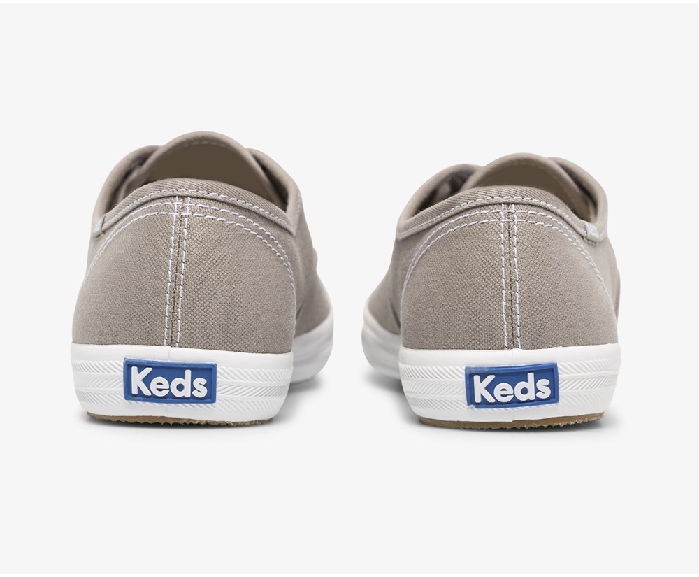 Keds Sneakers Grey - Champion Organic Cotton Canvas - Womens OVFPTH-657